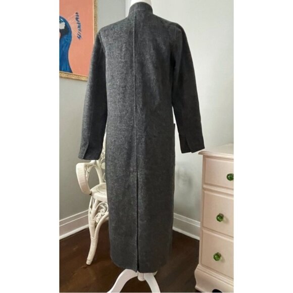 Zara Handmade Wool Charcoal Gray Oversized Open Front Coat, Size XS/Size 2-4 - Picture 5 of 7